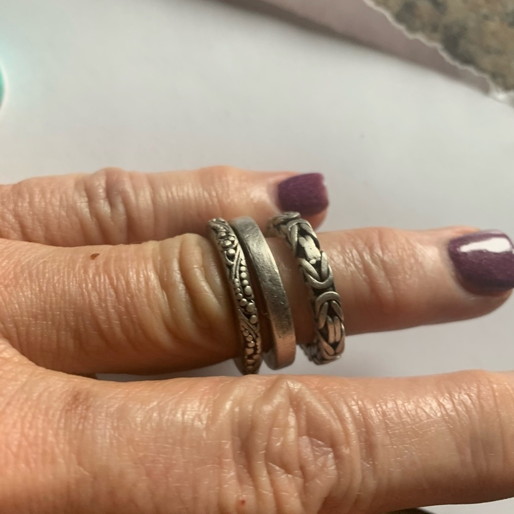 Lois Hill sterling silver stack rings